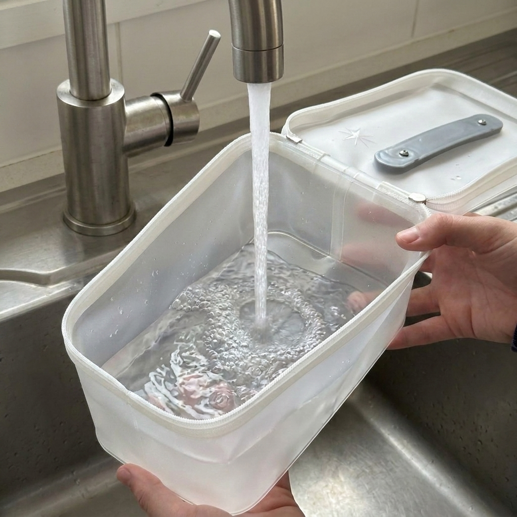 Filling the G'day Bidet reservoir from the tap