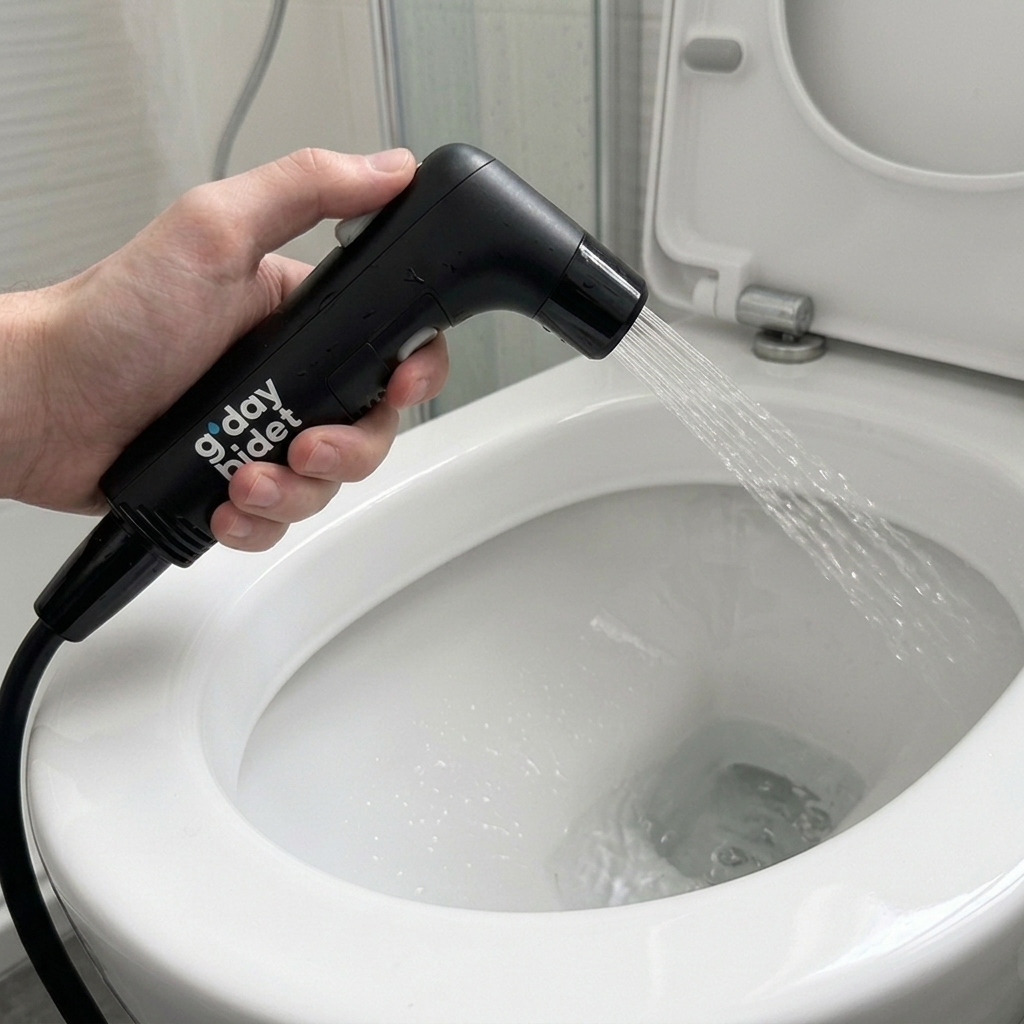 Wash with a controllable stream